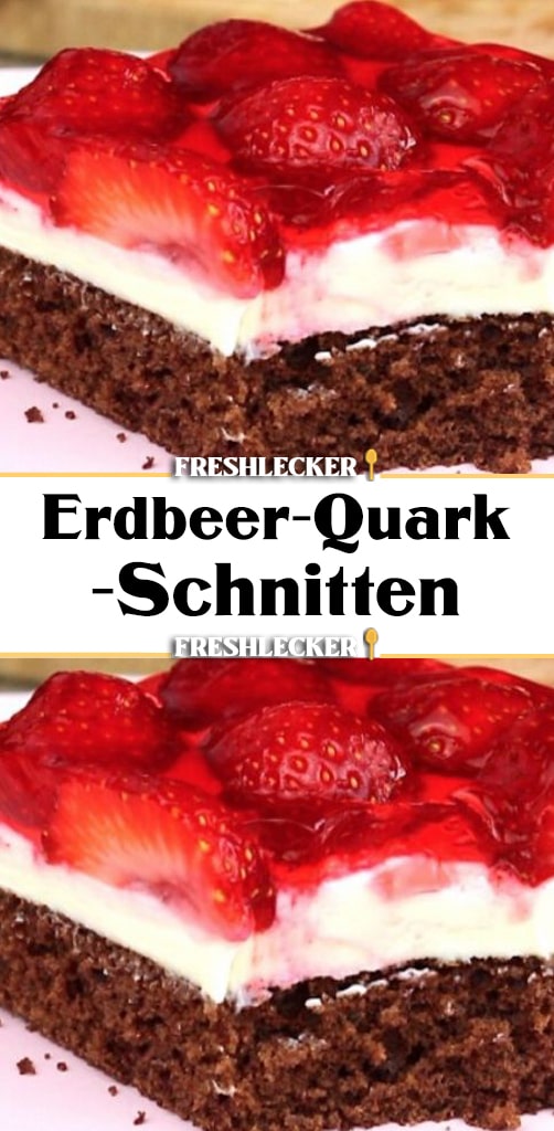 Erdbeer-Quark-Schnitten - Fresh Lecker