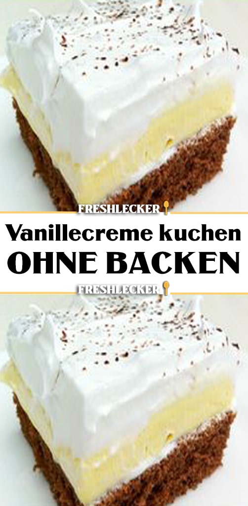 Vanillecreme kuchen ohne backen - Fresh Lecker