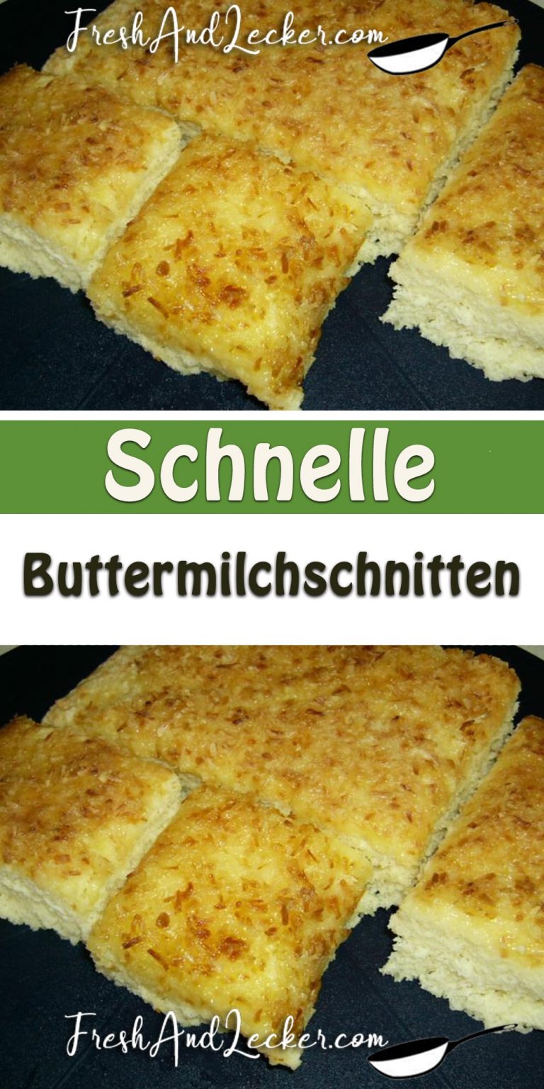 Schnelle Buttermilchschnitten - Fresh Lecker