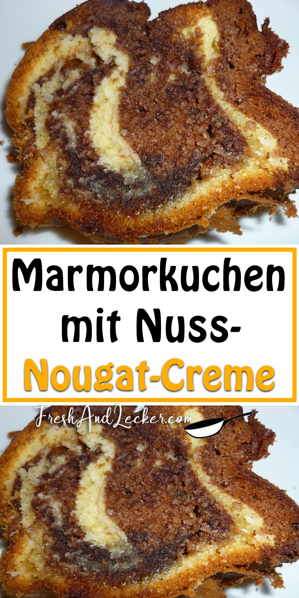 Marmorkuchen mit Nuss-Nougat-Creme - Fresh Lecker