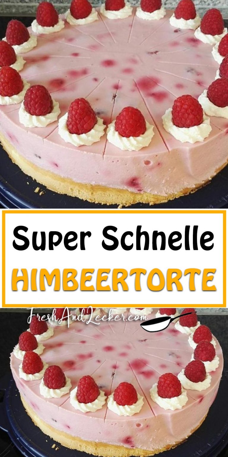 SUPER SCHNELLE HIMBEERTORTE - Fresh Lecker SUPER SCHNELLE HIMBEERTORTE - Fresh Lecker