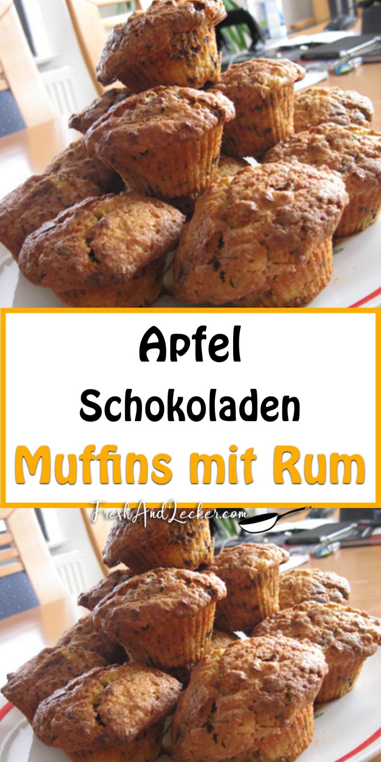 Apfel-Schokoladen-Muffins mit Rum - Fresh Lecker