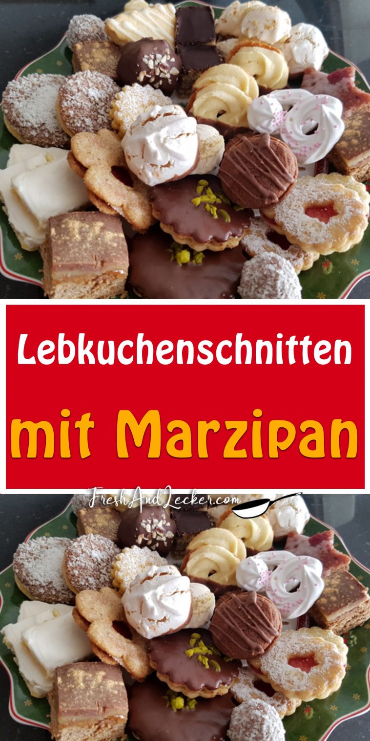 Lebkuchenschnitten mit Marzipan - Fresh Lecker