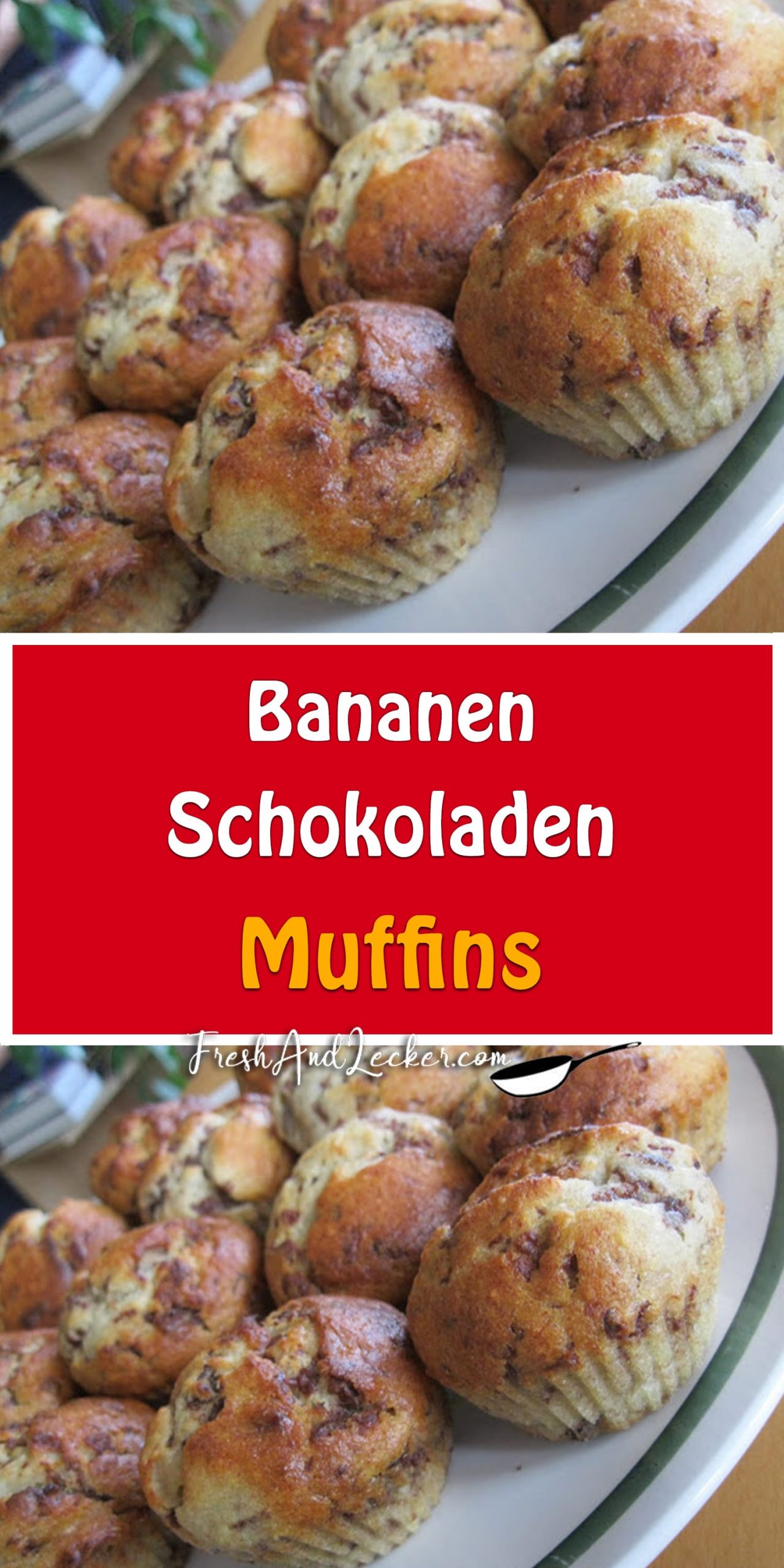 Bananen-Schokoladen-Muffins - Fresh Lecker