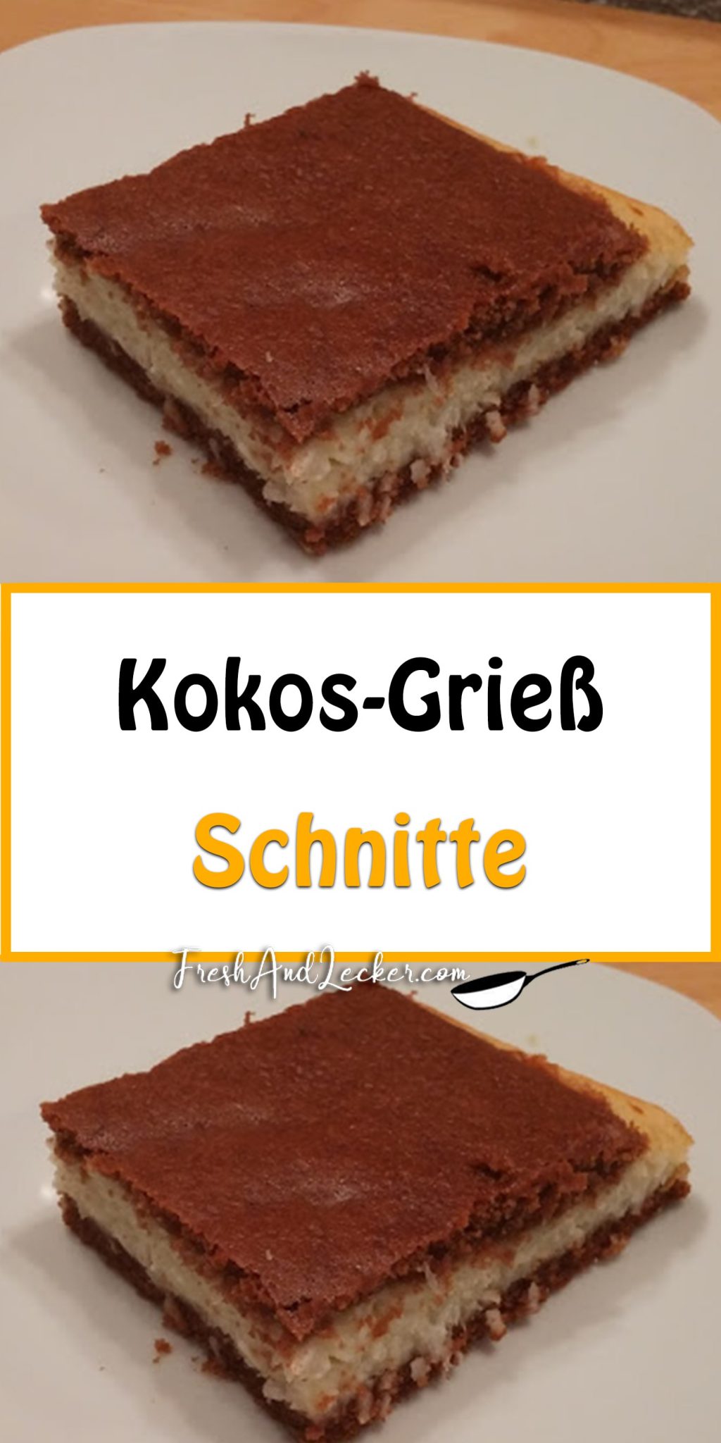 Kokos-Grieß-Schnitte - Fresh Lecker