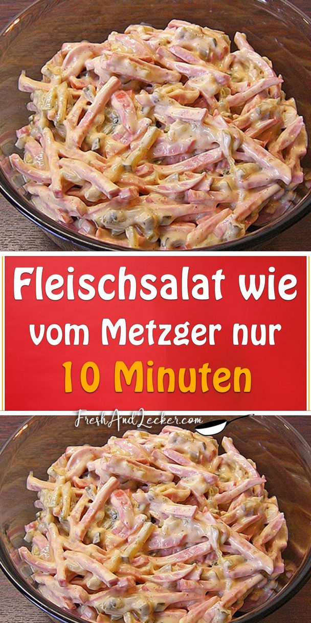 Fleischsalat wie vom Metzger nur 10 Minuten - Fresh Lecker